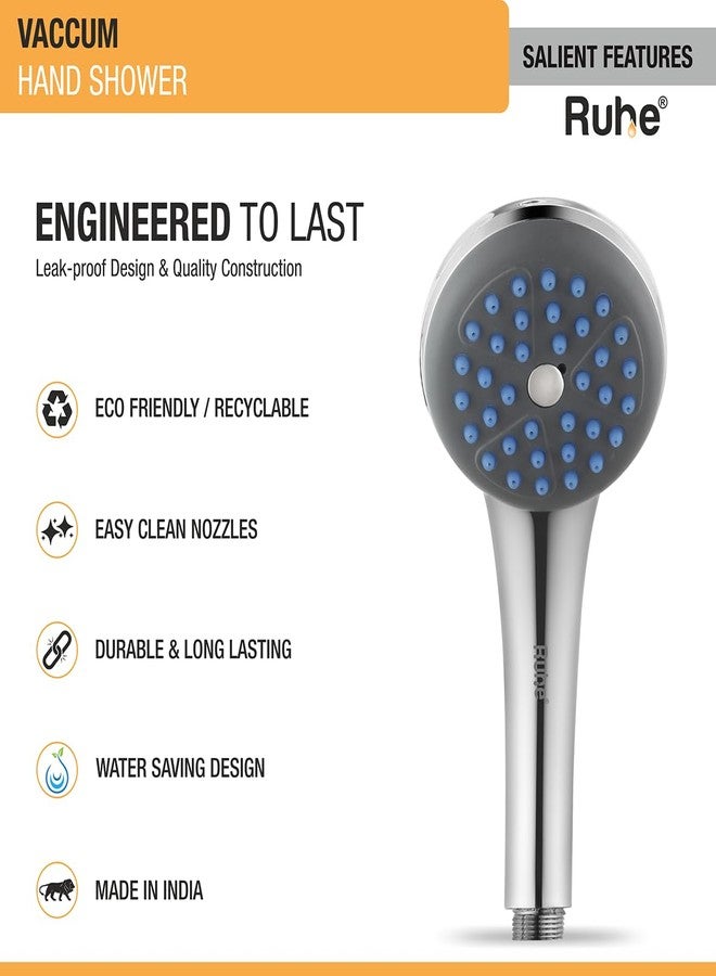 Ruhe Vaccum ABS Multi Flow Hand Shower Only | Hand Shower for Bathroom, Handheld Shower for Bathroom, Chrome Finish - Image 4